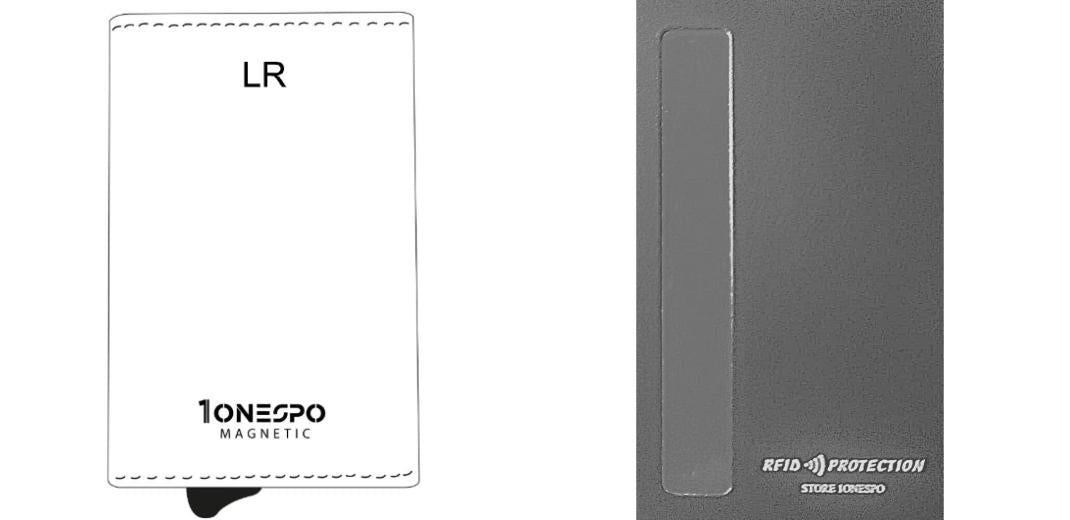 MAGNETIC Saffiano Portafoglio in Vera Pelle Protezione RFID Blu