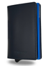 MAGNETIC SLIM Porta Carte di Credito in Vera Pelle Protezione RFID Cuoio Cerato Blu
