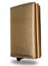 MAGNETIC Saffiano Portafoglio in Vera Pelle Protezione RFID Oro