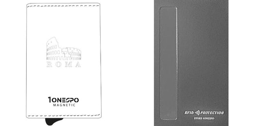 MAGNETIC Saffiano Portafoglio in Vera Pelle Protezione RFID Nero