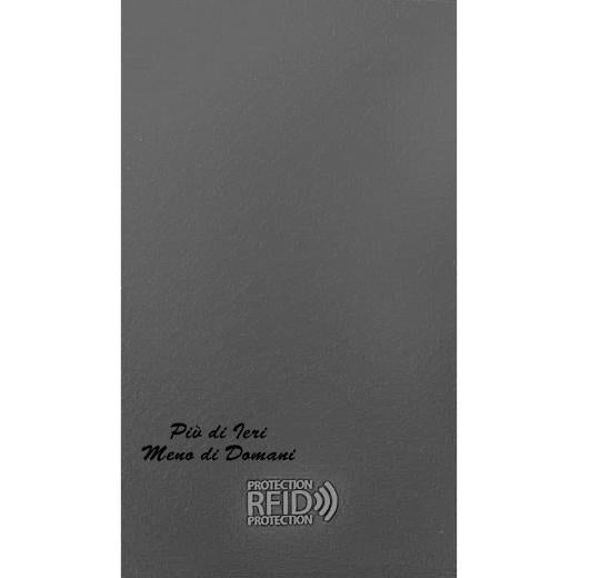 CARBON Zip Porta Carte di Credito Protezione RFID Nero