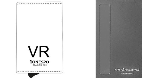 MAGNETIC Saffiano Portafoglio in Vera Pelle Protezione RFID Nero