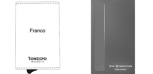 MAGNETIC Saffiano Portafoglio in Vera Pelle Protezione RFID Nero