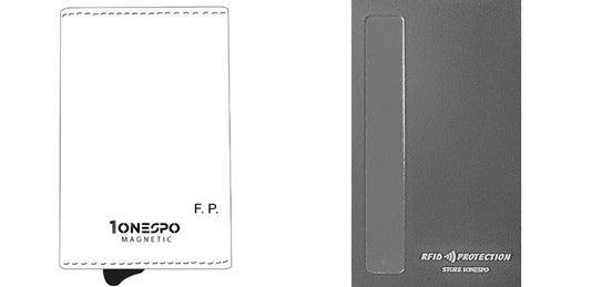 MAGNETIC Saffiano Portafoglio in Vera Pelle Protezione RFID Nero