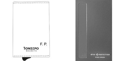 MAGNETIC Saffiano Portafoglio in Vera Pelle Protezione RFID Nero