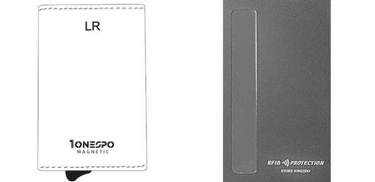 MAGNETIC Saffiano Portafoglio in Vera Pelle Protezione RFID Blu