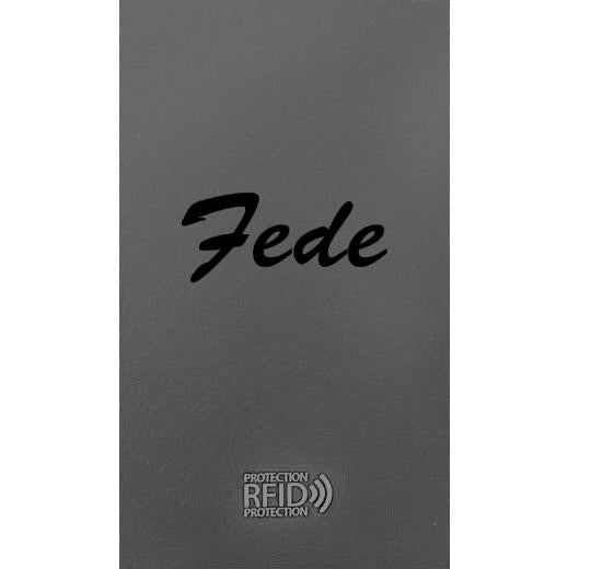 CARBON Zip Porta Carte di Credito Protezione RFID Rosso