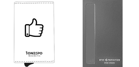 MAGNETIC Saffiano Portafoglio in Vera Pelle Protezione RFID Nero
