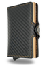 CARBON Zip Porta Carte di Credito Protezione RFID Oro