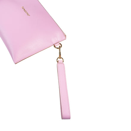 Pochette saffiano vera pelle rosa