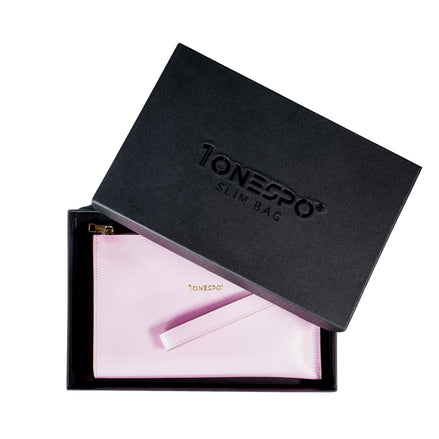 Pochette saffiano vera pelle rosa