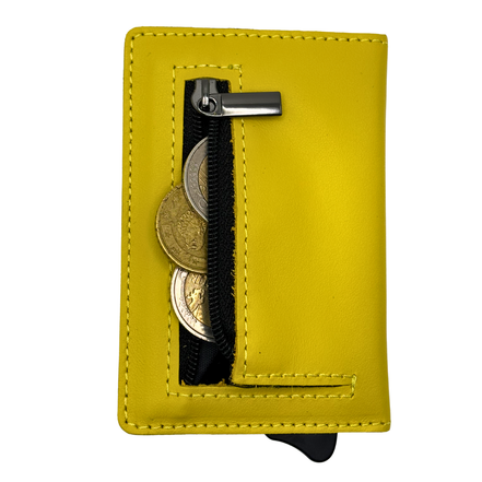 MAGNETIC PRO Portafoglio in Vera Pelle Protezione RFID Nappa Lime