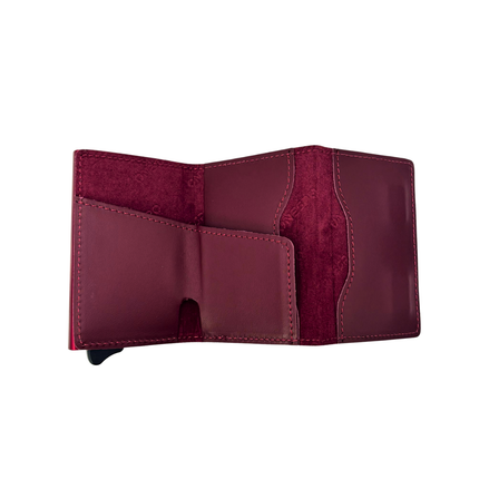 MAGNETIC PRO Portafoglio in Vera Pelle Protezione RFID Nappa Bordeaux