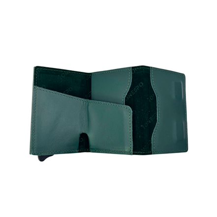 MAGNETIC PRO Portafoglio in Vera Pelle Protezione RFID Nappa Verde Loden