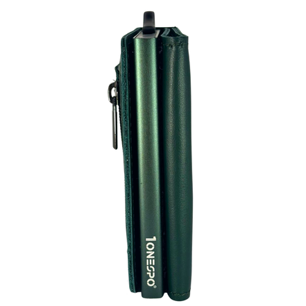 MAGNETIC PRO Portafoglio in Vera Pelle Protezione RFID Nappa Verde Loden