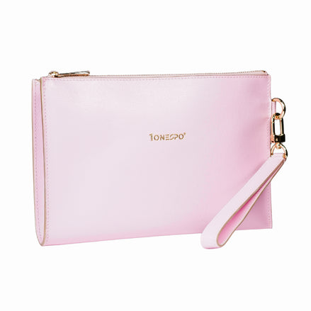 Pochette saffiano vera pelle rosa