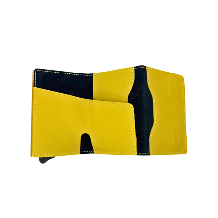 MAGNETIC PRO Portafoglio in Vera Pelle Protezione RFID Nappa Lime