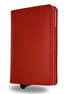 MAGNETIC SLIM Porta Carte di Credito in Vera Pelle Protezione RFID Cuoio Cerato Rosso