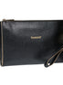 Pochette saffiano vera pelle nero