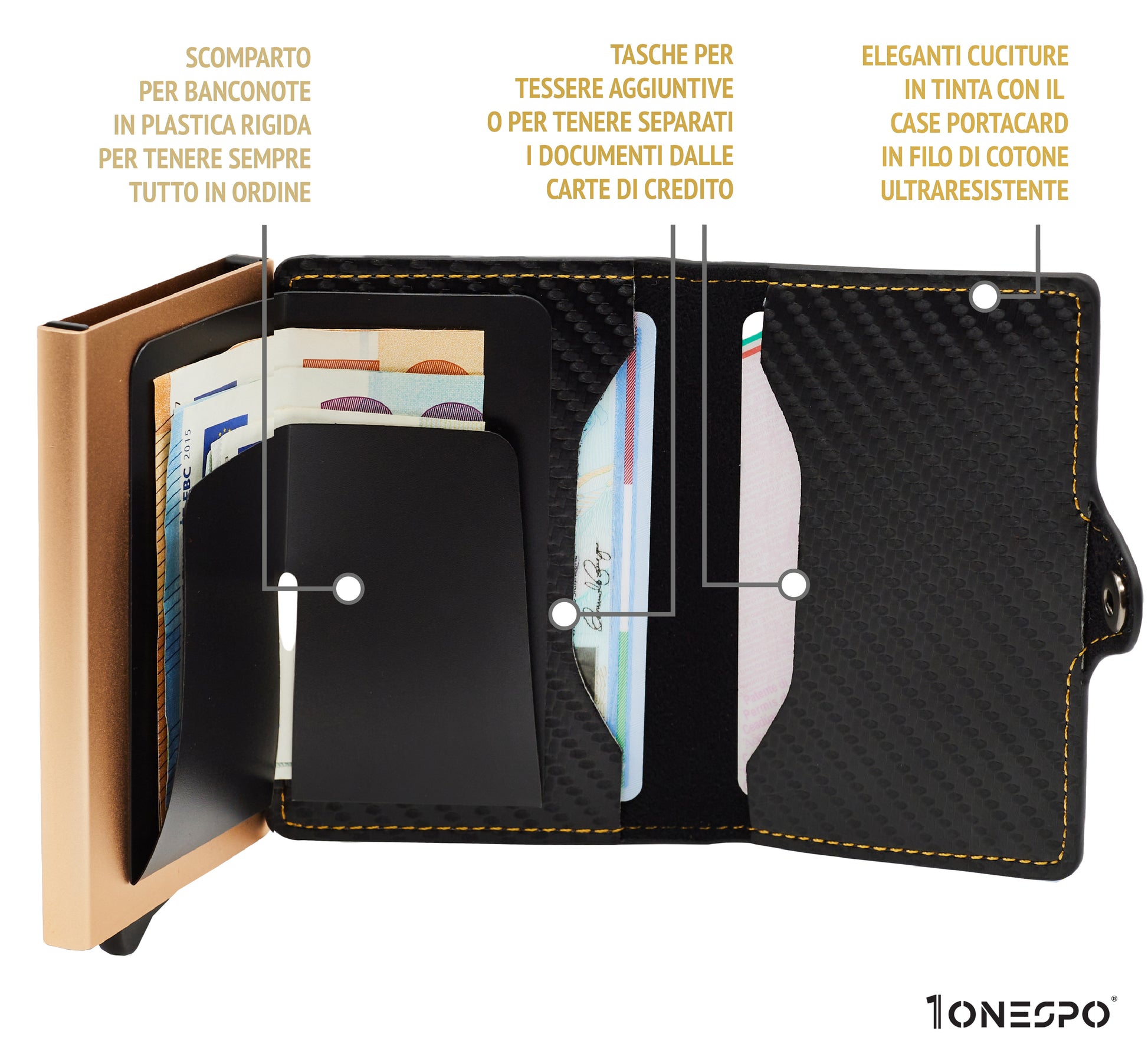 Porta Monete Portadocumenti E Carte Di Credito Portafoglio Wallet