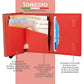 MAGNETIC Saffiano Portafoglio Protezione RFID Rosso