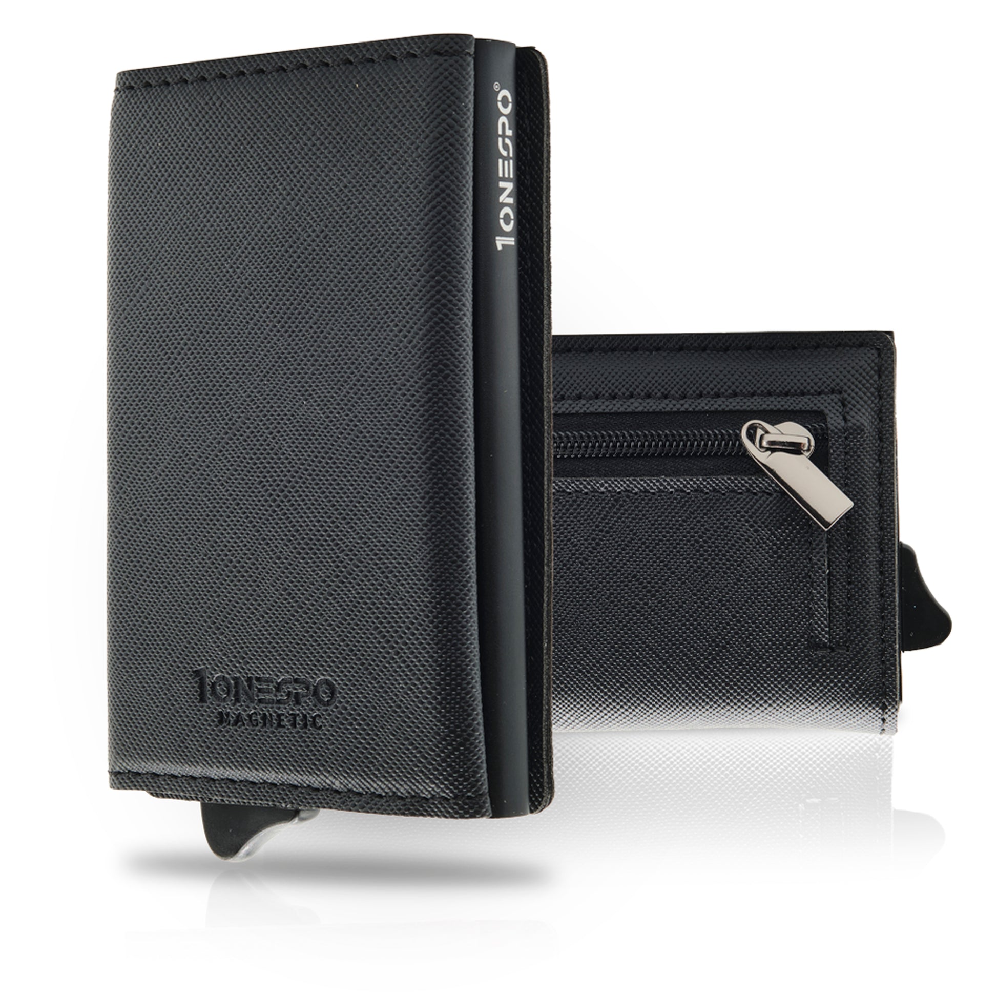 Porta Monete Portafoglio Compatto Uomo MAGNETIC Saffiano