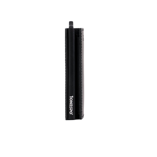 MAGNETIC SLIM Porta Carte di Credito in Vera Pelle Protezione RFID Cuoio Cerato Nero