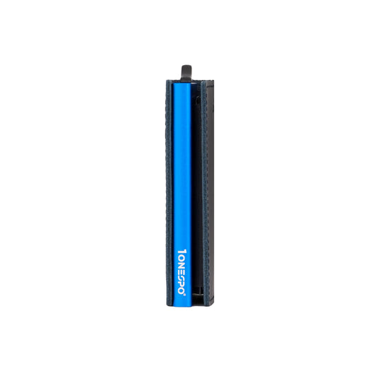 MAGNETIC SLIM Porta Carte di Credito in Vera Pelle Protezione RFID Cuoio Cerato Blu
