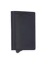 MAGNETIC SLIM Porta Carte di Credito in Vera Pelle Protezione RFID Cuoio Cerato Nero