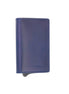 MAGNETIC SLIM Porta Carte di Credito in Vera Pelle Protezione RFID Cuoio Cerato Blu