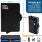 CARBON Zip Porta Carte di Credito Protezione RFID Blu